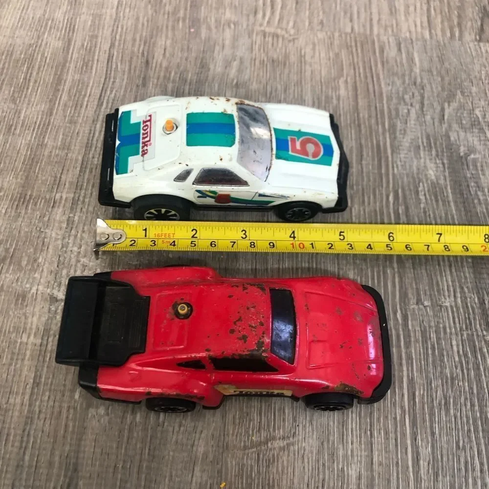 Vintage Lot Of 4 Tonka Toy Cars Paramedic Clutch Popper Pressed Steel Truck READ